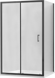 MEXEN/S - APIA sprchovací kút 90x100, transparent, čierna (840-090-100-70-00)