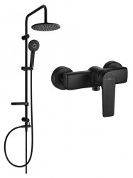 MEXEN/S - Carl sprchový stĺp vrátane sprchovej batérie Lynx, čierna (745940240-70)