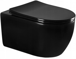 MEXEN/S - Carmen Závesná WC misa vrátane sedátka s slow-slim, z duroplastu, čierna matná (30881085)