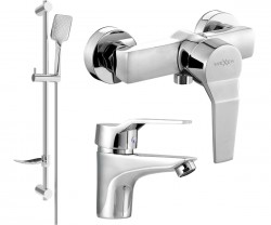 MEXEN/S - Caro DF62 SET sprchová a umývadlová batéria, chróm (746604DF62-00)