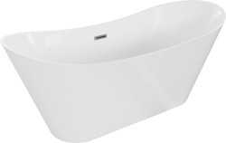 MEXEN/S - Celia vaňa voľne stojaca 170 x 75, biela, sifón a prepad grafit metal (52331707500-95)