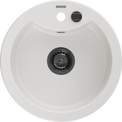 MEXEN/S - Diego granitový drez 1 488 x 480 mm, biela, + sifón grafit (6512481000-20-B)