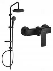 MEXEN/S - Erik sprchový stĺp vrátane sprchovej batérie Lynx, čierna (745940205-70)