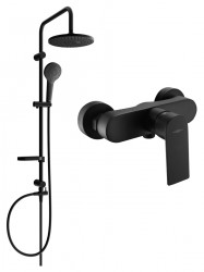 MEXEN/S - Erik sprchový stĺp vrátane sprchovej batérie Royo, čierna (72240205-70)