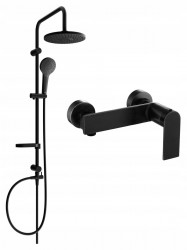 MEXEN/S - Erik sprchový stĺp vrátane sprchovej batérie Zero, čierna (71140205-70)