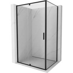 MEXEN/S - Exo sprchovací kút dvere krídlové 115 x 90, transparent, čierna (819-115-090-70-00)