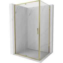 MEXEN/S - Exo sprchovací kút dvere krídlové 95 x 85, transparent, zlato (819-095-085-50-00)