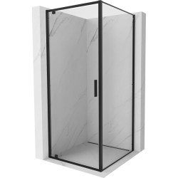 MEXEN/S - Exo sprchovací kút dvere krídlové 95 x 95, transparent, čierna (8181-095-095-70-00)