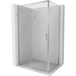 MEXEN/S - Exo sprchovací kút, posuvné dvere 130 x 80, transparent, chróm (8151-130-080-01-00)
