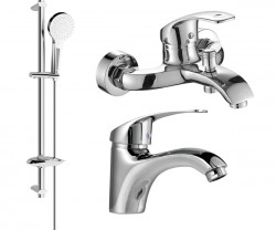 MEXEN/S - Fabia DB05 Set umývadlovej a vaňovej batérie s príslušenstvom, chróm (746503DB05-00)