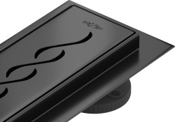 MEXEN/S - Flat 360° M18 podlahový žľab otočný 60, čierny (1723060-40)