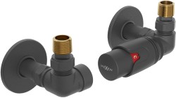 MEXEN/S - G00 termostatická súprava pre radiátor + krycia rozeta R, antracit (W903-900-904-66)