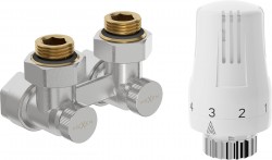 MEXEN/S - G01 stredová termostatická súprava pre radiátor DN50, uhlová 1/2" x16 mm, nikel (W911-016-918-01)
