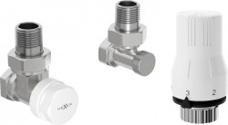 MEXEN/S - G02 uhlová termostatická súprava pre radiátor, nikel (W913-012-928-01)