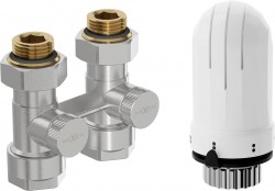 MEXEN/S - G03 stredová termostatická súprava pre radiátor DN50, stredová 1/2" x16 mm, nikel (W912-016-938-01)