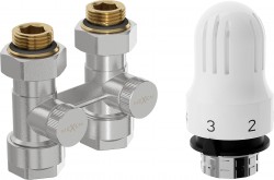 MEXEN/S - G04 stredová termostatická súprava pre radiátor DN50, stredová 1/2"x16 mm, nikel (W912-016-948-01)