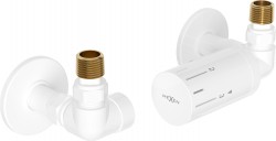 MEXEN/S - G05 termostatická súprava pre radiátor + krycia rozeta R, biela (W903-958-904-20)