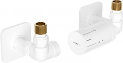 MEXEN/S - G05 termostatická súprava pre radiátor + krycia rozeta S, biela (W903-958-909-20)