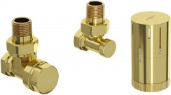MEXEN/S - G05 uhlová termostatická súprava pre radiátor, zlatá (W901-958-50)