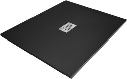 MEXEN/S - Hugo sprchová vanička SMC 120x100, čierna, krytka nerez (42701012-X)