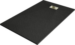 MEXEN/S - Hugo sprchová vanička SMC 150x80, čierna, krytka zlatá (42708015-G)