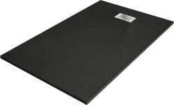 MEXEN/S - Hugo sprchová vanička SMC 150x90, čierna, krytka nerez (42709015-X)