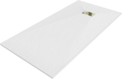 MEXEN/S - Hugo sprchová vanička SMC 180x80, biela, krytka zlatá (42108018-G)