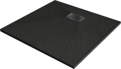 MEXEN/S - Hugo sprchová vanička SMC 70 x 70, čierna, krytka čierna (42707070-B)