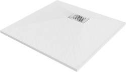 MEXEN/S - Hugo sprchová vanička SMC 90 x 90, biela, krytka nerez (42109090-X)