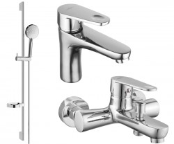 MEXEN/S - Kama DS75 Set umývadlové a vaňové batérie s príslušenstvom, chróm (72503DS75-00)