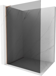 MEXEN/S - Kioto L Sprchová zástena WALK-IN 100 x 200, grafit, meď kartáčovaná (800-100-103-65-40)