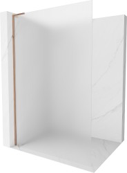 MEXEN/S - Kioto L Sprchová zástena WALK-IN 70 x 200, dekor, ružové zlato (800-070-103-60-30)