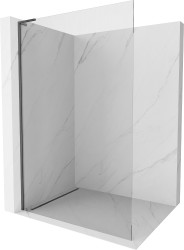 MEXEN/S - Kioto L Sprchová zástena WALK-IN 80 x 200, transparent, grafit kartáčovaná (800-080-103-66-00)