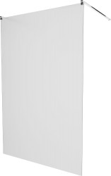 MEXEN/S - KIOTO samostatne stojaca sprchová zástena 100 x 200, matné sklo 8 mm, chróm (800-100-002-01-30)