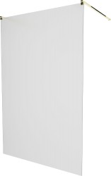 MEXEN/S - KIOTO samostatne stojaca sprchová zástena 100 x 200, matné sklo 8 mm, zlatá (800-100-002-50-30)