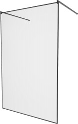 MEXEN/S - KIOTO samostatne stojaca sprchová zástena 100 x 200, transparent/čierna vzor 8 mm, čierna (800-100-002-70-70)