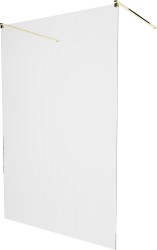 MEXEN/S - KIOTO samostatne stojaca sprchová zástena 110 x 200, transparent 8 mm, zlatá (800-110-002-50-00)