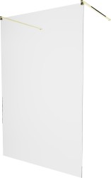MEXEN/S - KIOTO samostatne stojaca sprchová zástena 130 x 200, transparent 8 mm, zlatá (800-130-002-50-00)