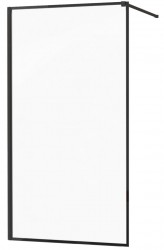 MEXEN/S - KIOTO Sprchová zástena WALK-IN 100x200 cm 8 mm, čierna, čierny profil (800-100-101-70-70)