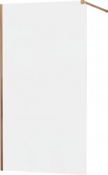 MEXEN/S - KIOTO Sprchová zástena WALK-IN 100x200 cm 8 mm, ružové zlato, matné sklo (800-100-101-60-30)