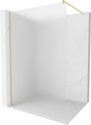 MEXEN/S - Kioto Sprchová zástena WALK-IN 110 x 200, dekor 8 mm, zlatá kartáčovaná (800-110-101-55-30)