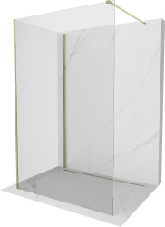 MEXEN/S - Kioto Sprchová zástena WALK-IN 110 x 80, transparent, zlatá (800-110-212-50-00-080)