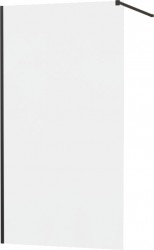 MEXEN/S - KIOTO Sprchová zástena WALK-IN 110x200 cm 8 mm, čierna, matné sklo (800-110-101-70-30)