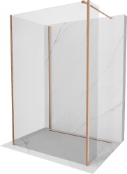 MEXEN/S - Kioto Sprchová zástena WALK-IN 120 x 120 x 30, transparent, meď kartáčovaná (800-120-120-221-65-00-030)