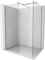 MEXEN/S - Kioto Sprchová zástena WALK-IN 120 x 70, transparent, meď kartáčovaná (800-120-202-65-00-070)