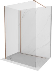 MEXEN/S - Kioto Sprchová zástena WALK-IN 120 x 70, transparent, meď kartáčovaná (800-120-212-65-00-070)