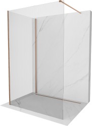 MEXEN/S - Kioto Sprchová zástena WALK-IN 130 x 110, transparent, meď kartáčovaná (800-130-212-65-00-110)