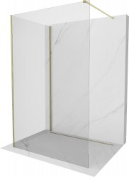 MEXEN/S - Kioto Sprchová zástena WALK-IN 130 x 110, transparent, zlatá (800-130-212-50-00-110)