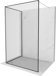 MEXEN/S - Kioto Sprchová zástena WALK-IN 130 x 120, čierny vzor, chróm (800-130-212-01-70-120)