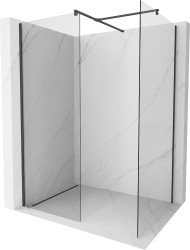 MEXEN/S - Kioto Sprchová zástena WALK-IN 75 x 70, transparent, čierna (800-075-202-70-00-070)